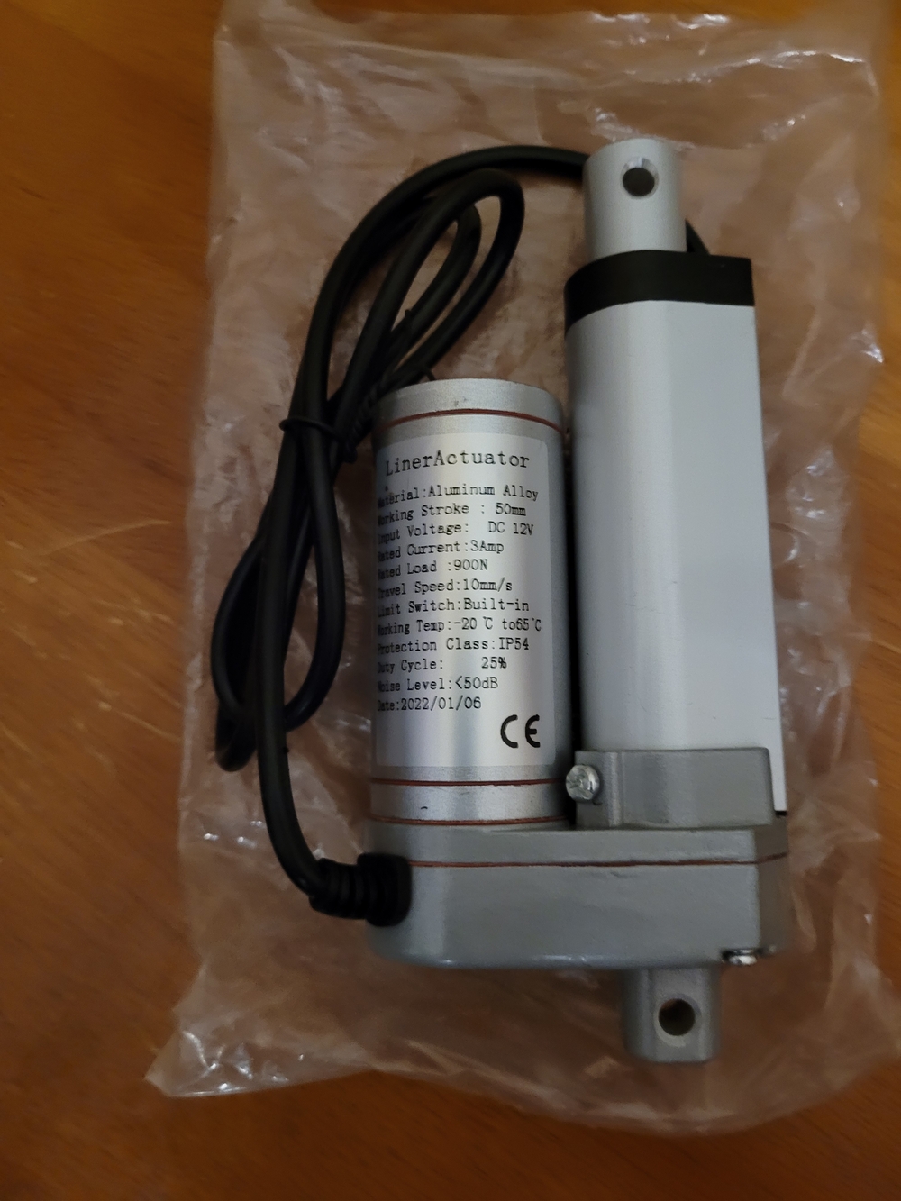 Silver Linear Actuator Motor 12V 50mm Stroke